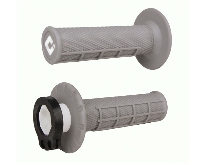 POIGNEES ODI V2 LOCK-ON SEMI-GAUFREE GRISES (SOFT)